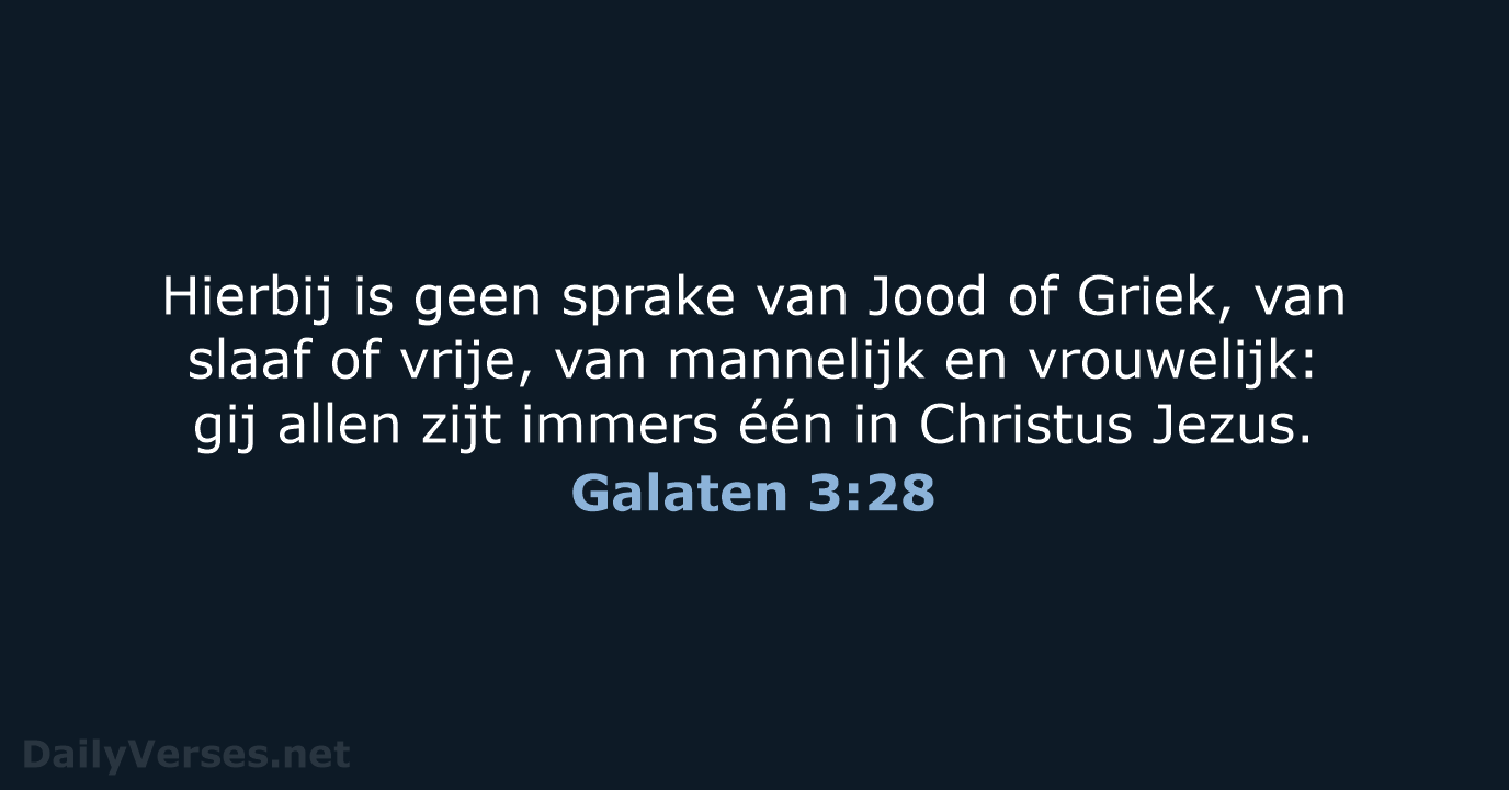 Galaten 3:28 - NBG