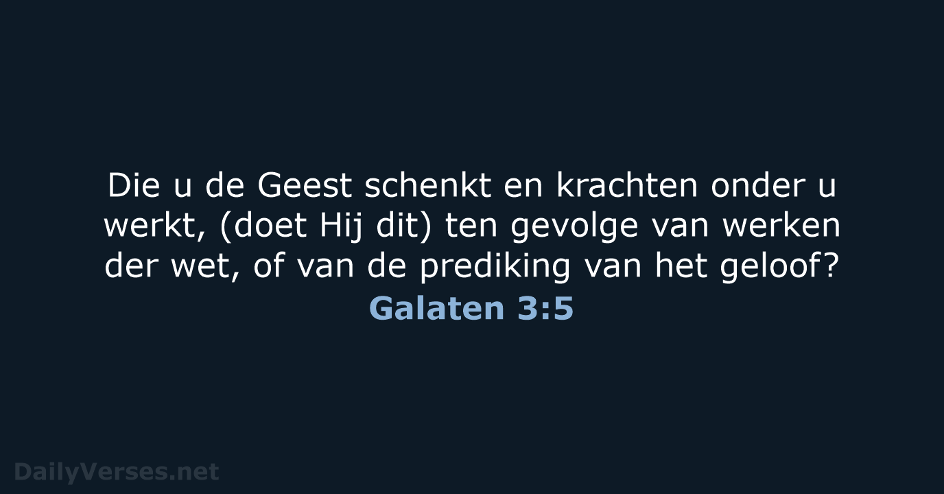 Galaten 3:5 - NBG