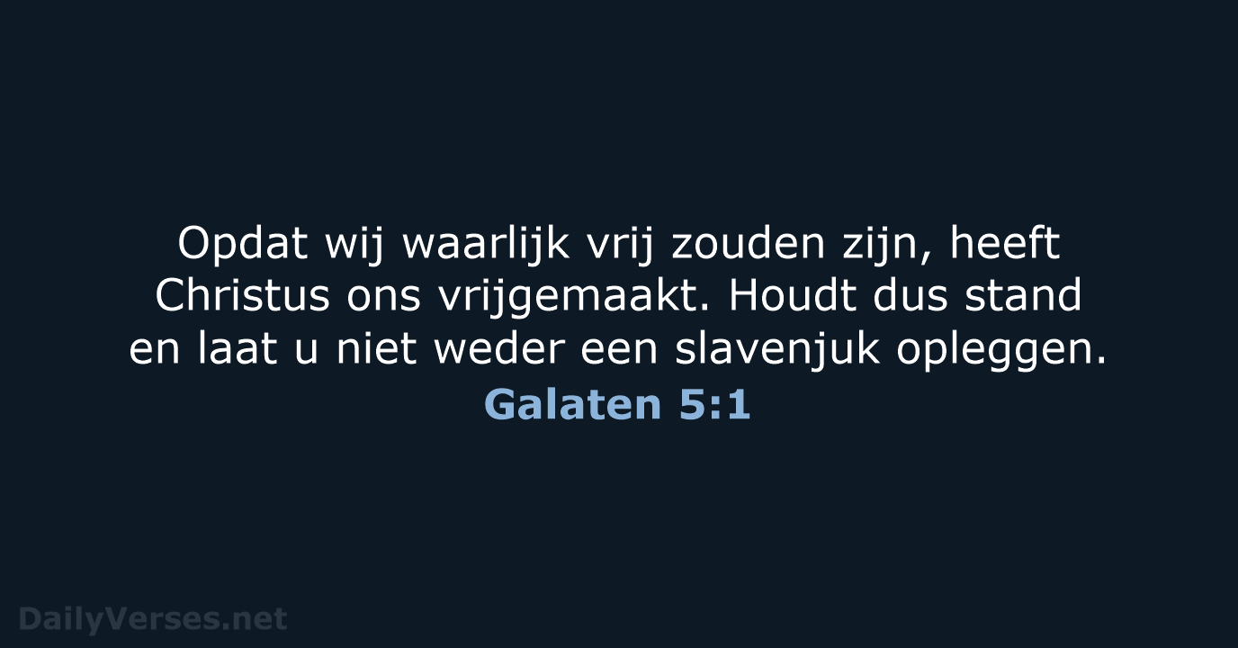 Galaten 5:1 - NBG