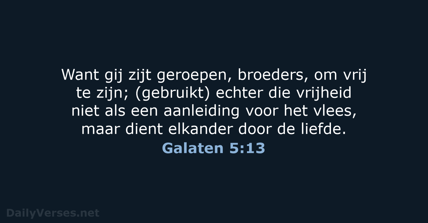 Galaten 5:13 - NBG