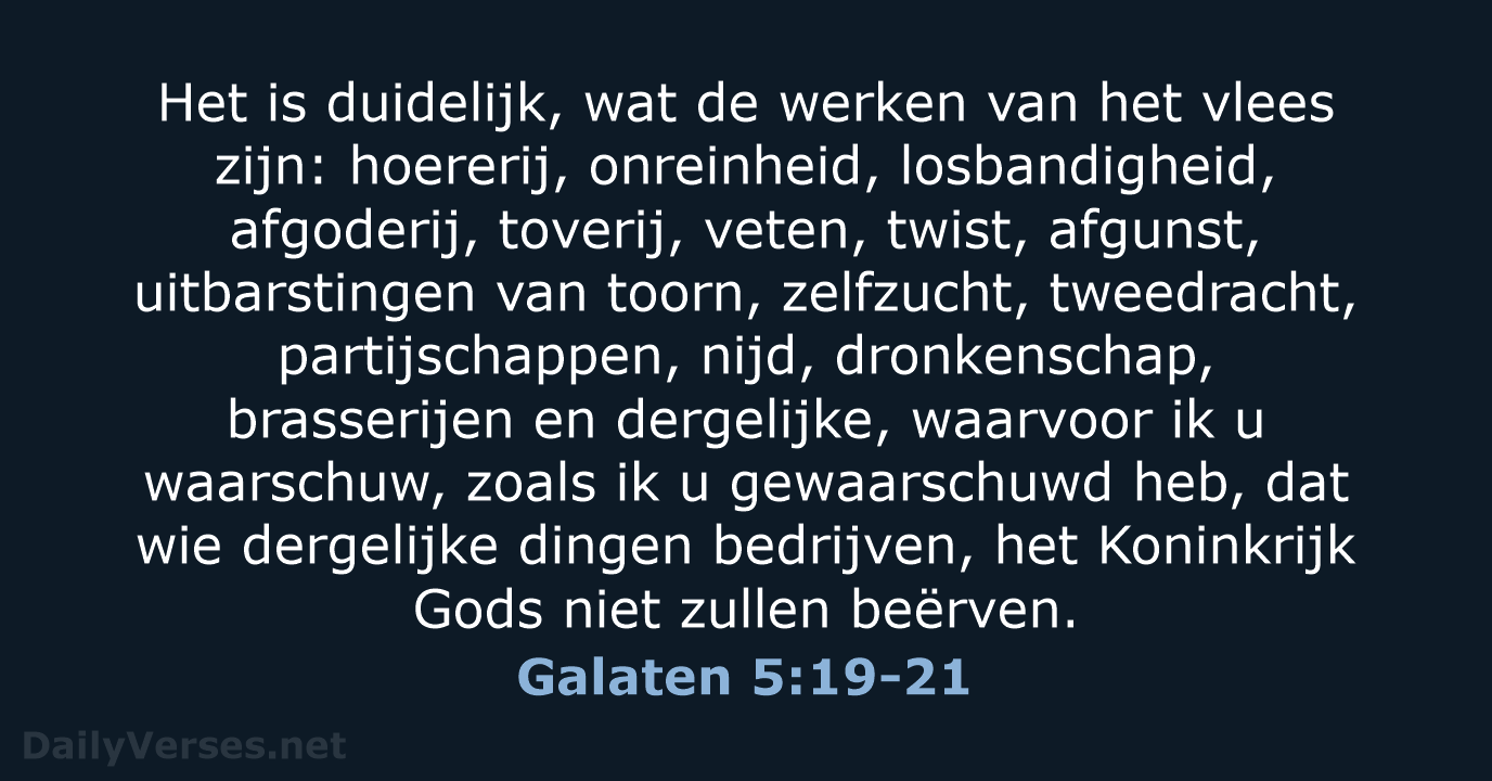 Galaten 5:19-21 - NBG