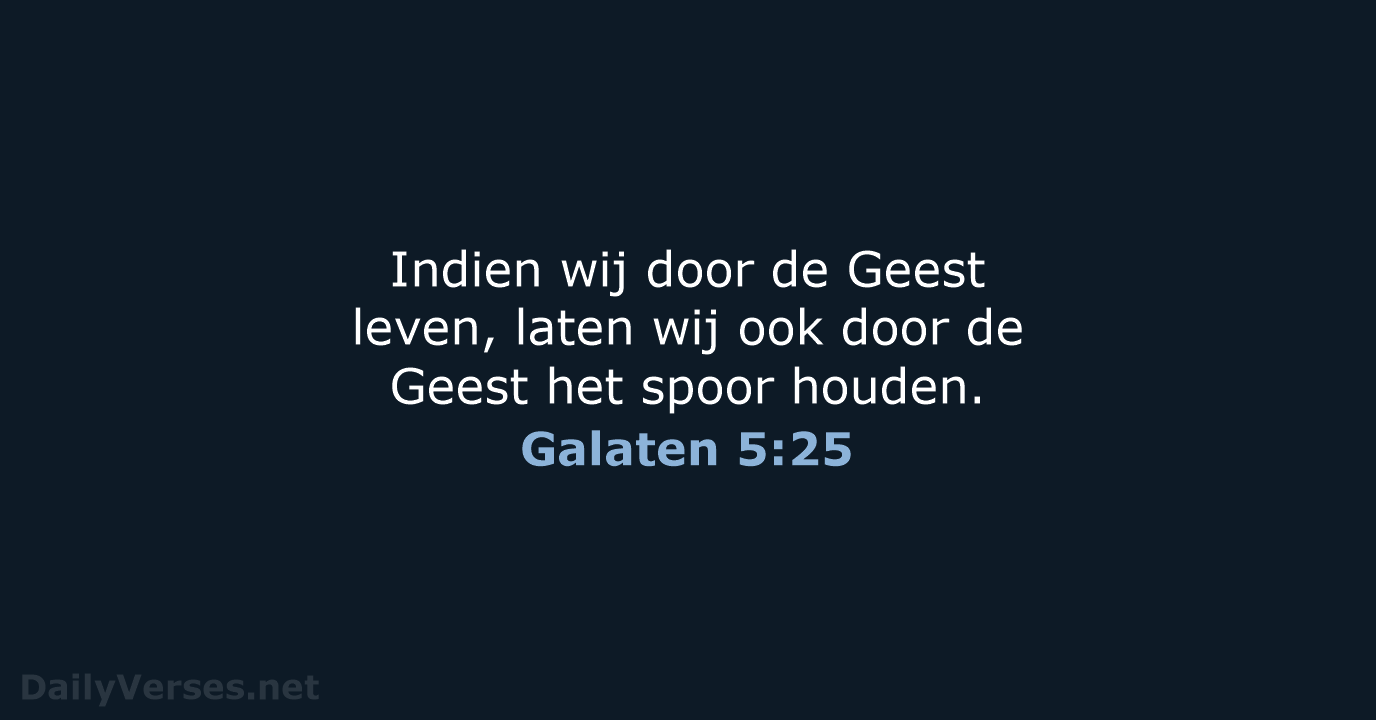 Galaten 5:25 - NBG