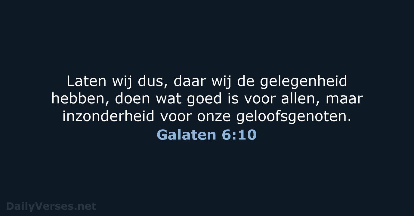 Galaten 6:10 - NBG