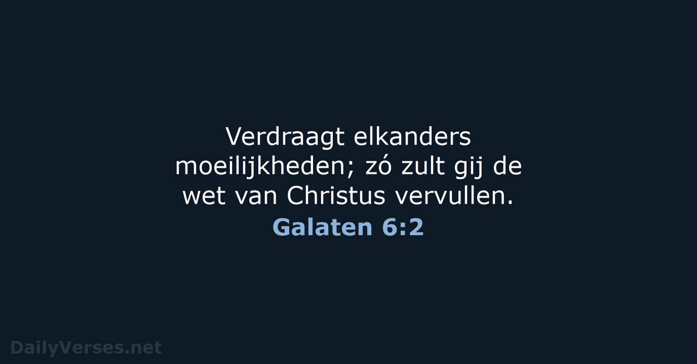 Galaten 6:2 - NBG