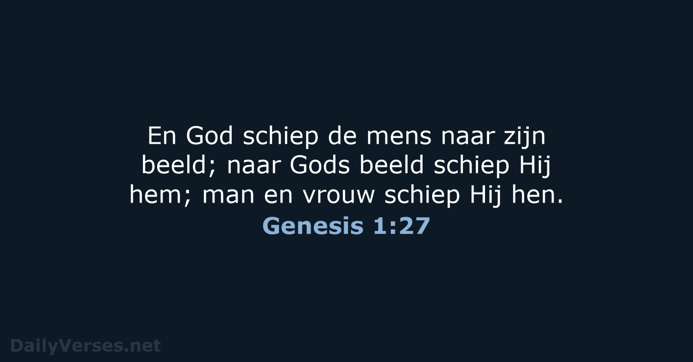 Genesis 1:27 - NBG