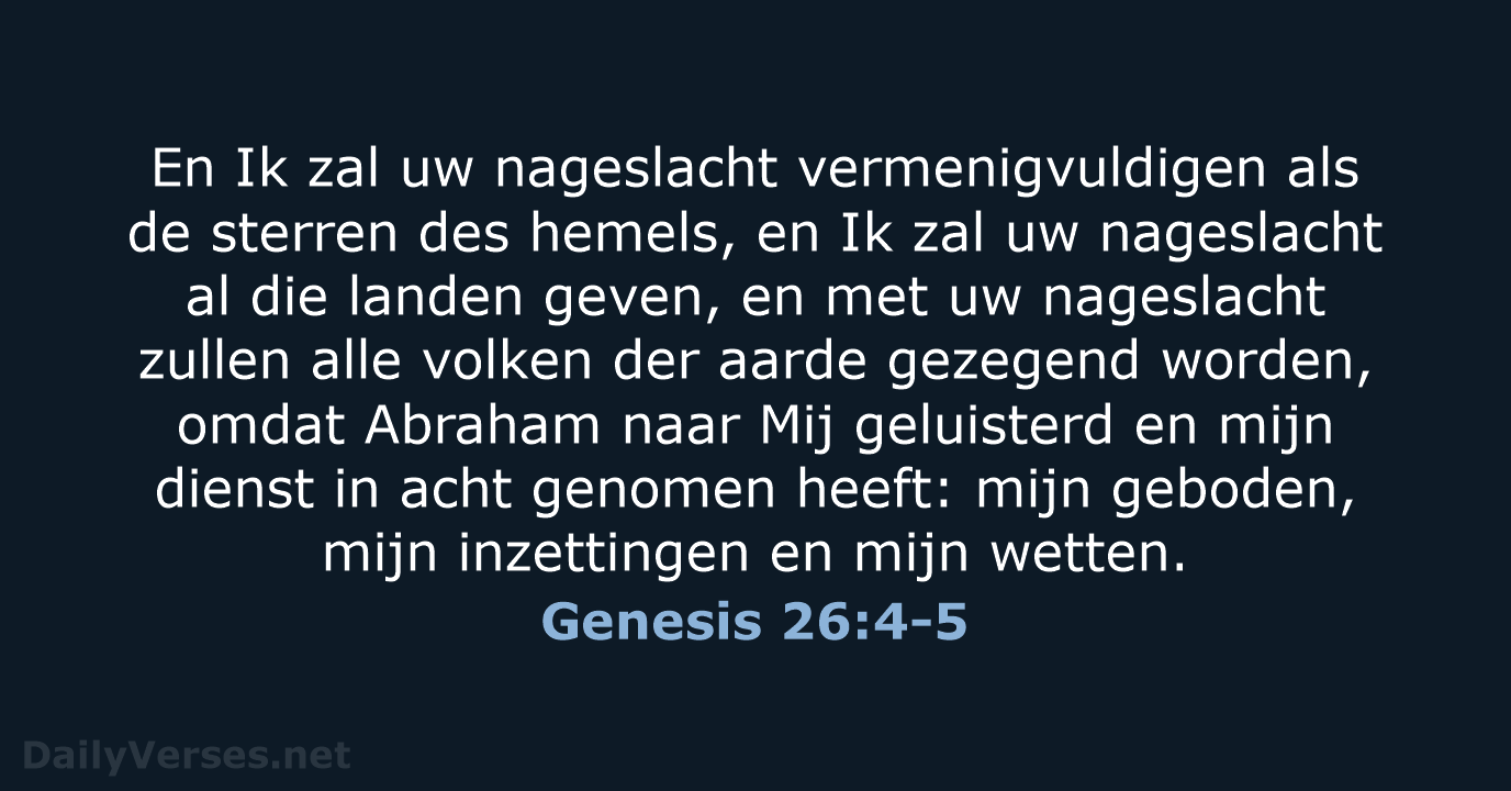 Genesis 26:4-5 - NBG