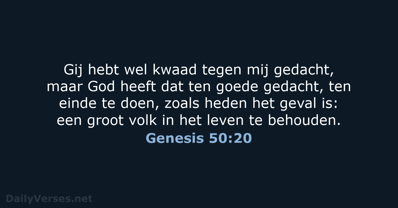 Genesis 50:20 - NBG