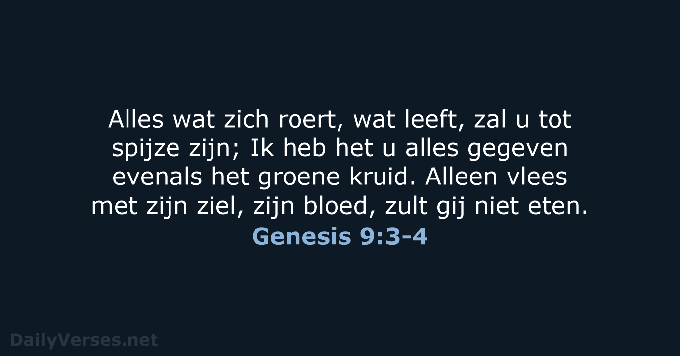 Genesis 9:3-4 - NBG