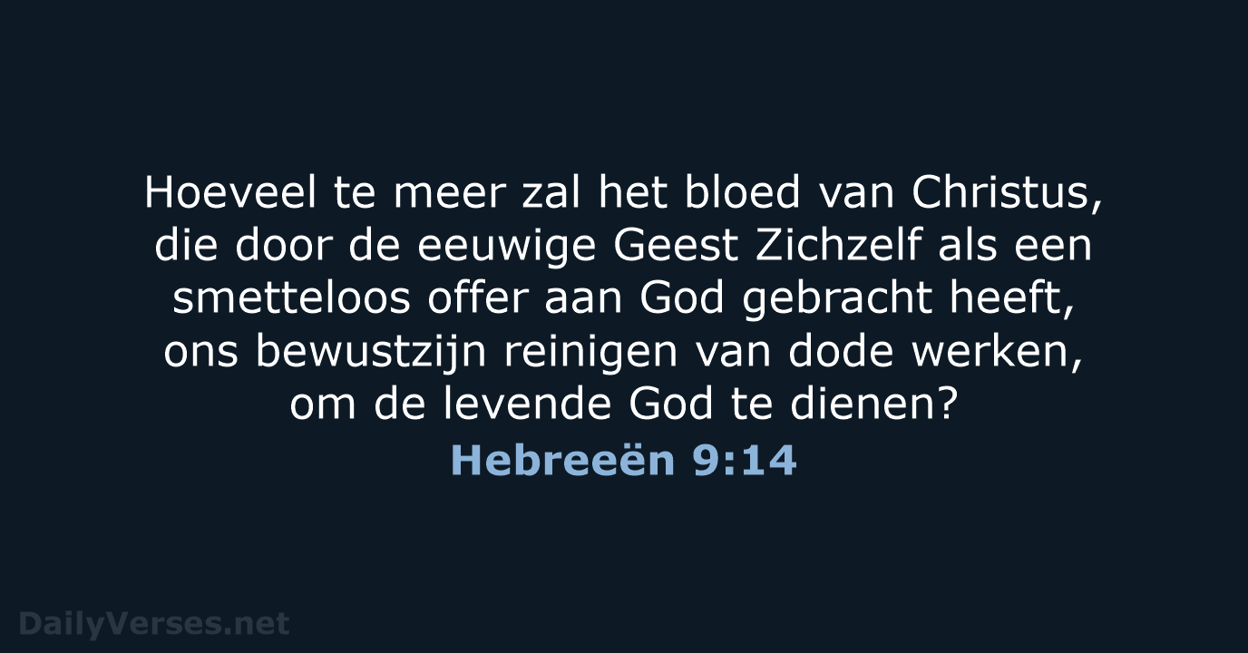Hebreeën 9:14 - NBG