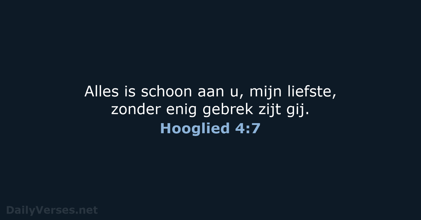 Hooglied 4:7 - NBG