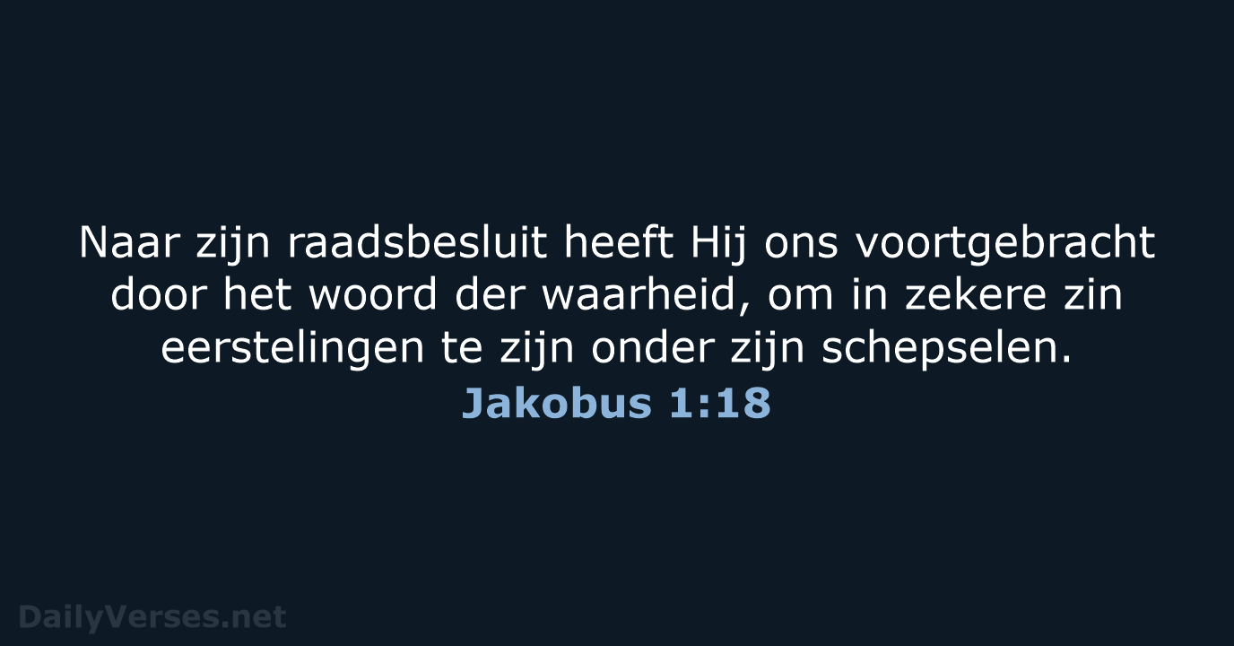 Jakobus 1:18 - NBG