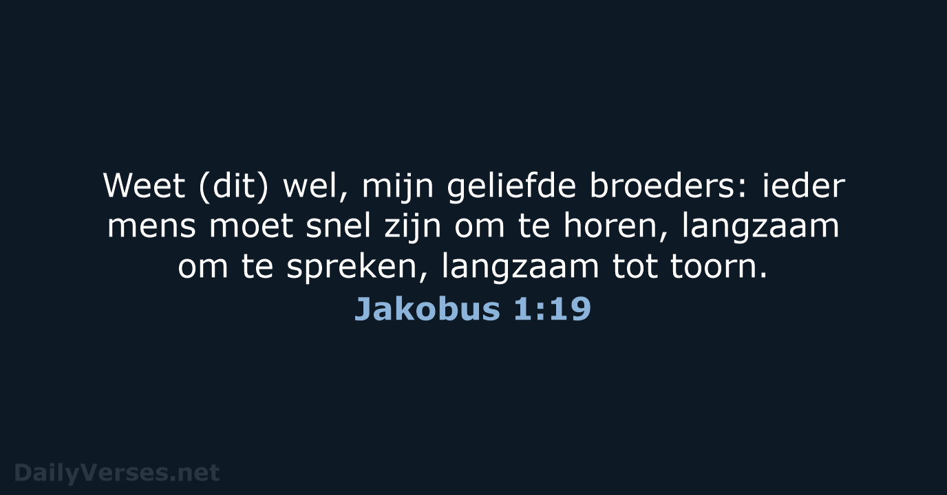 Jakobus 1:19 - NBG