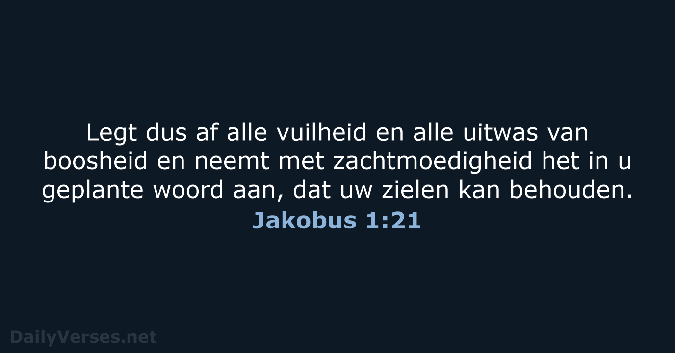 Jakobus 1:21 - NBG