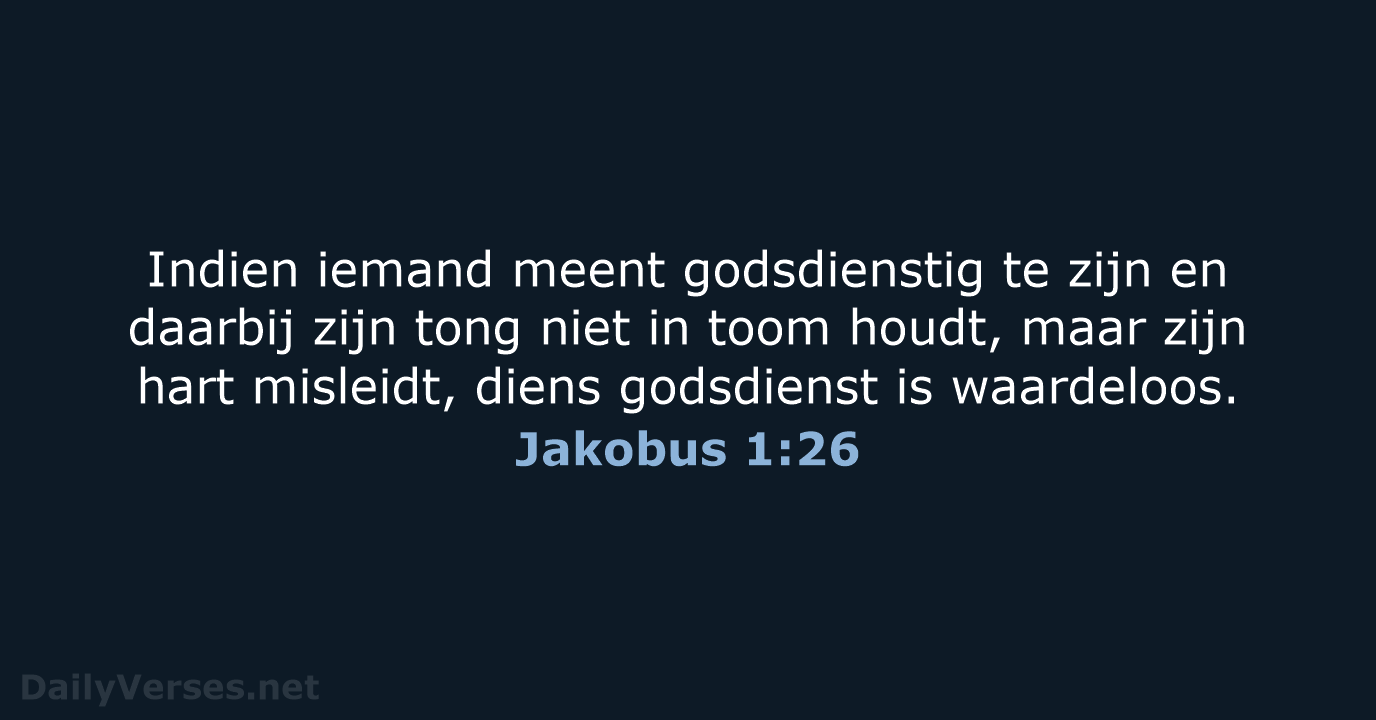 Jakobus 1:26 - NBG