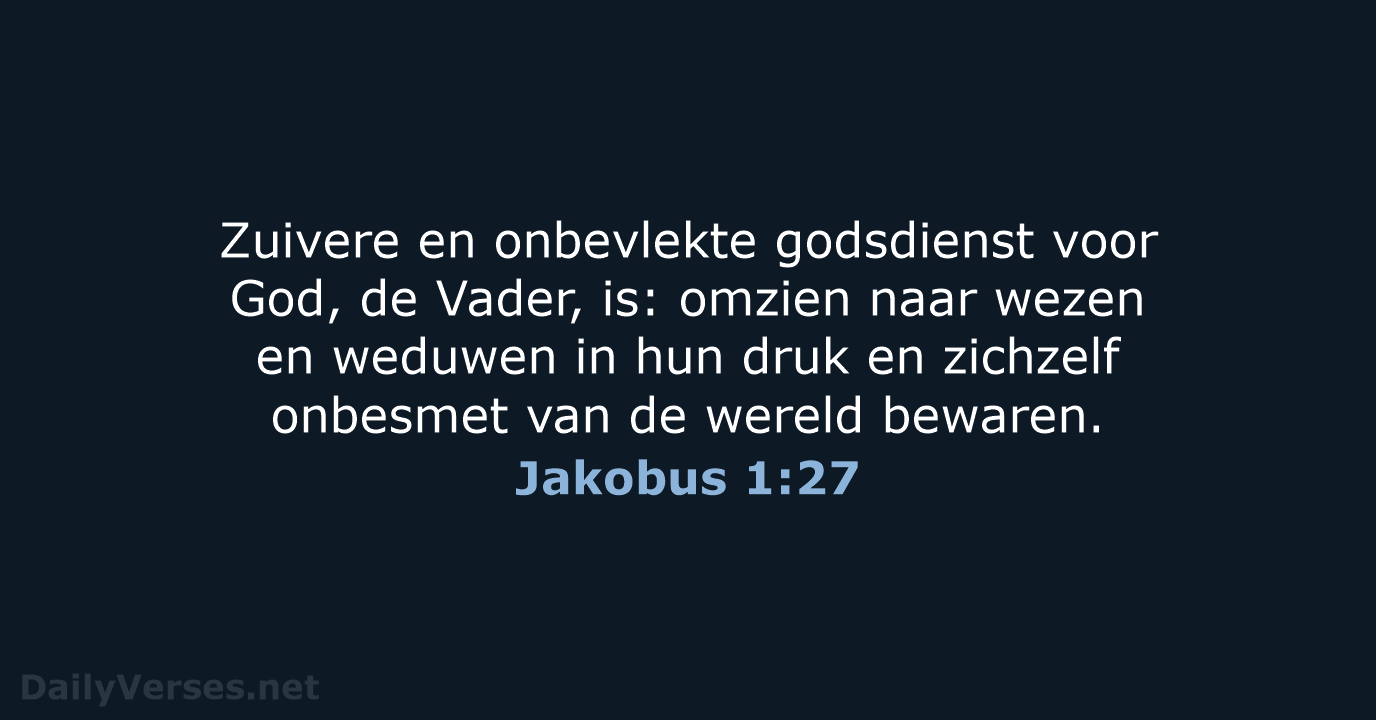 Jakobus 1:27 - NBG