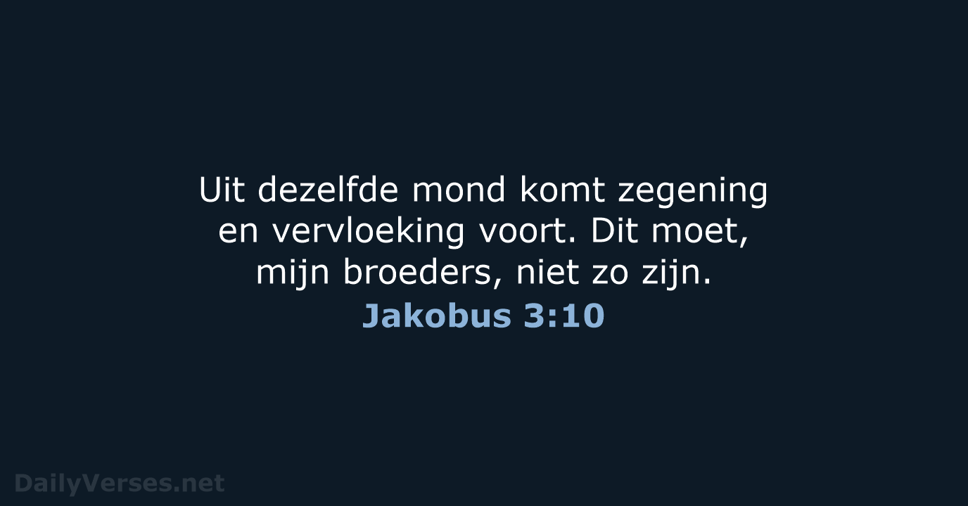 Jakobus 3:10 - NBG