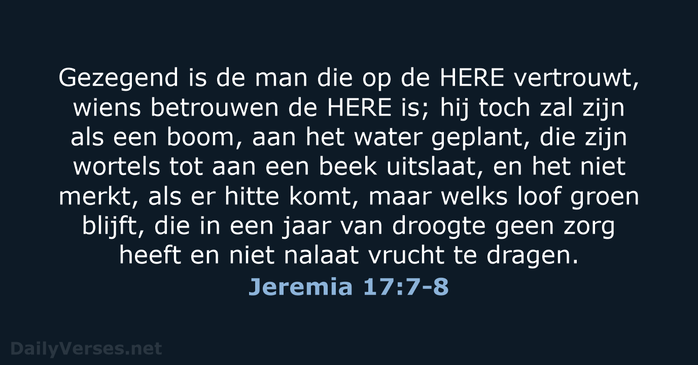 Jeremia 17:7-8 - NBG