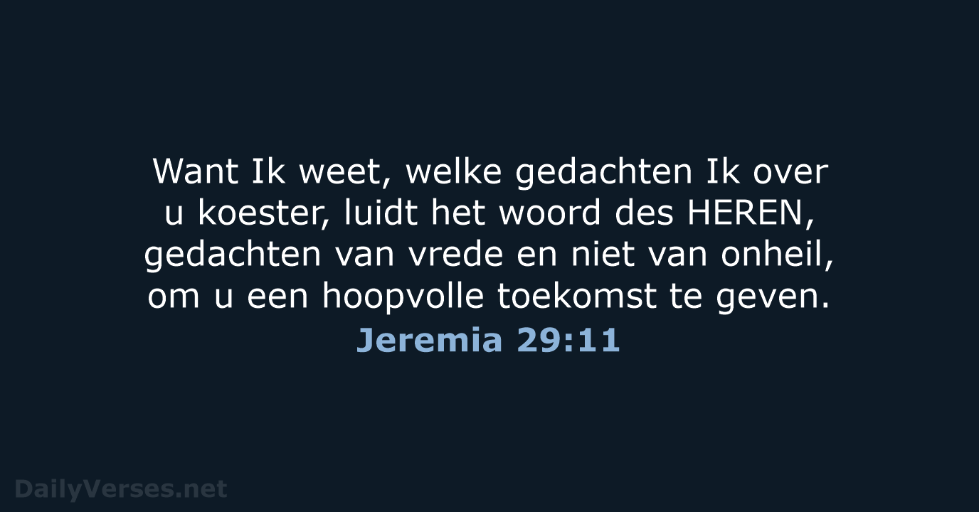 Jeremia 29:11 - NBG