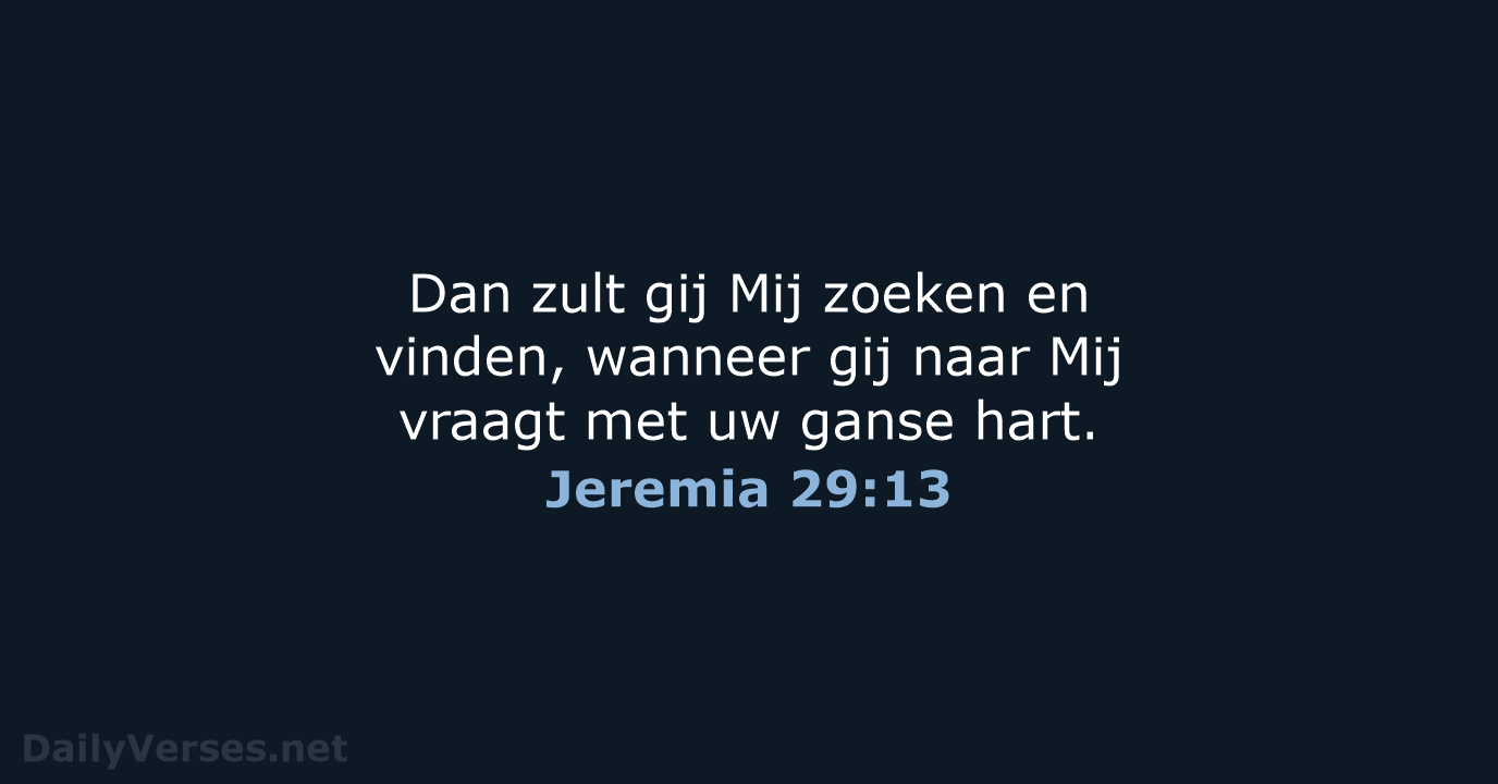 Jeremia 29:13 - NBG
