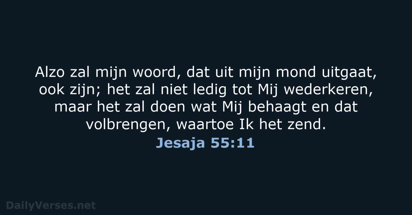Jesaja 55:11 - NBG
