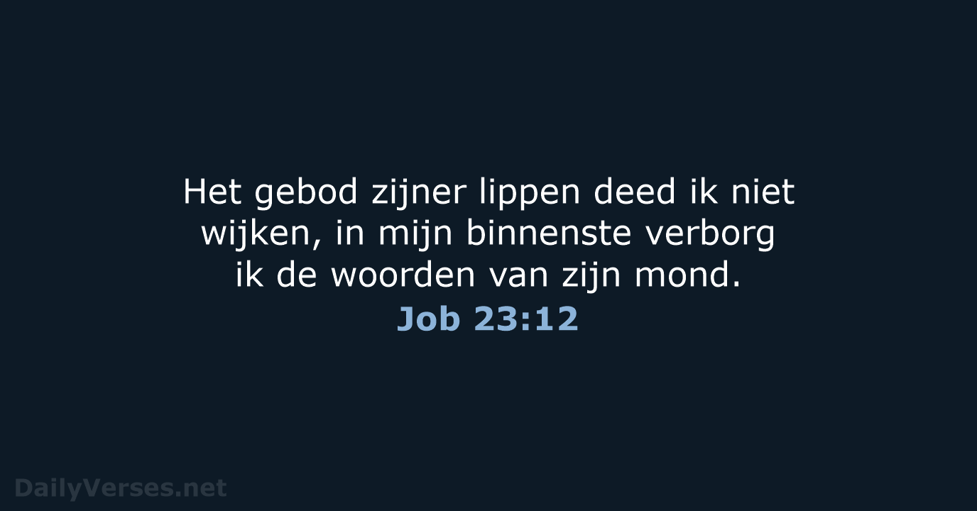 Job 23:12 - NBG