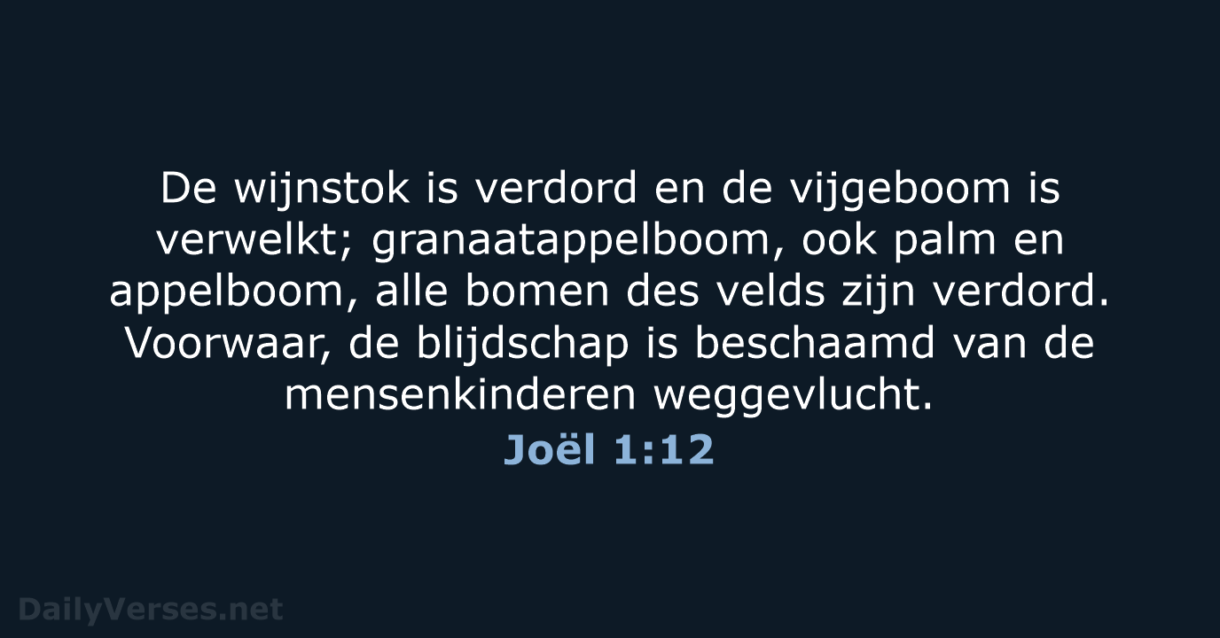 Joël 1:12 - NBG