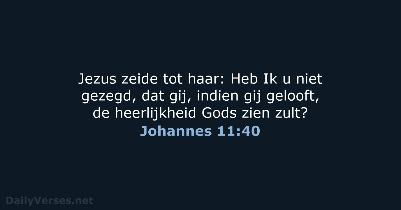 Johannes 11:40 - NBG