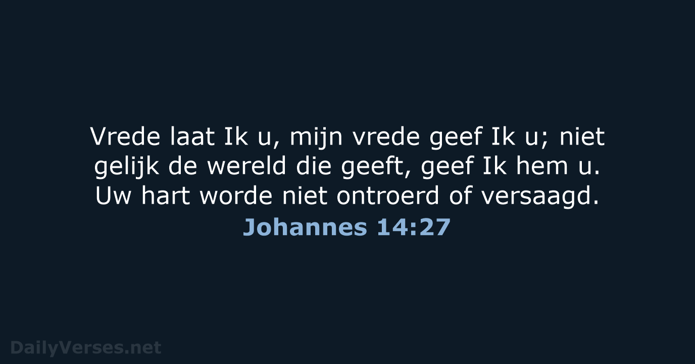 Johannes 14:27 - NBG
