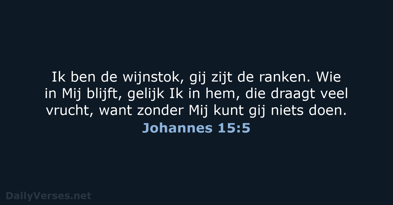 Johannes 15:5 - NBG