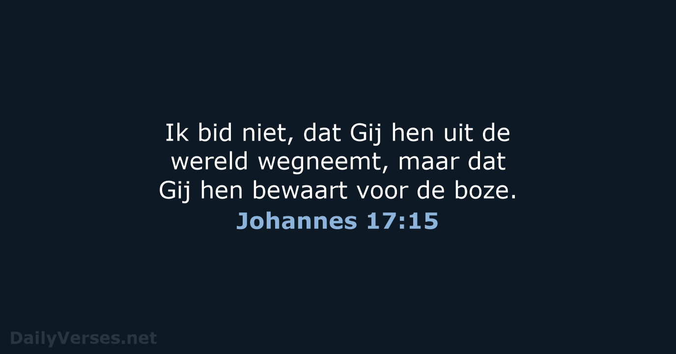 Johannes 17:15 - NBG