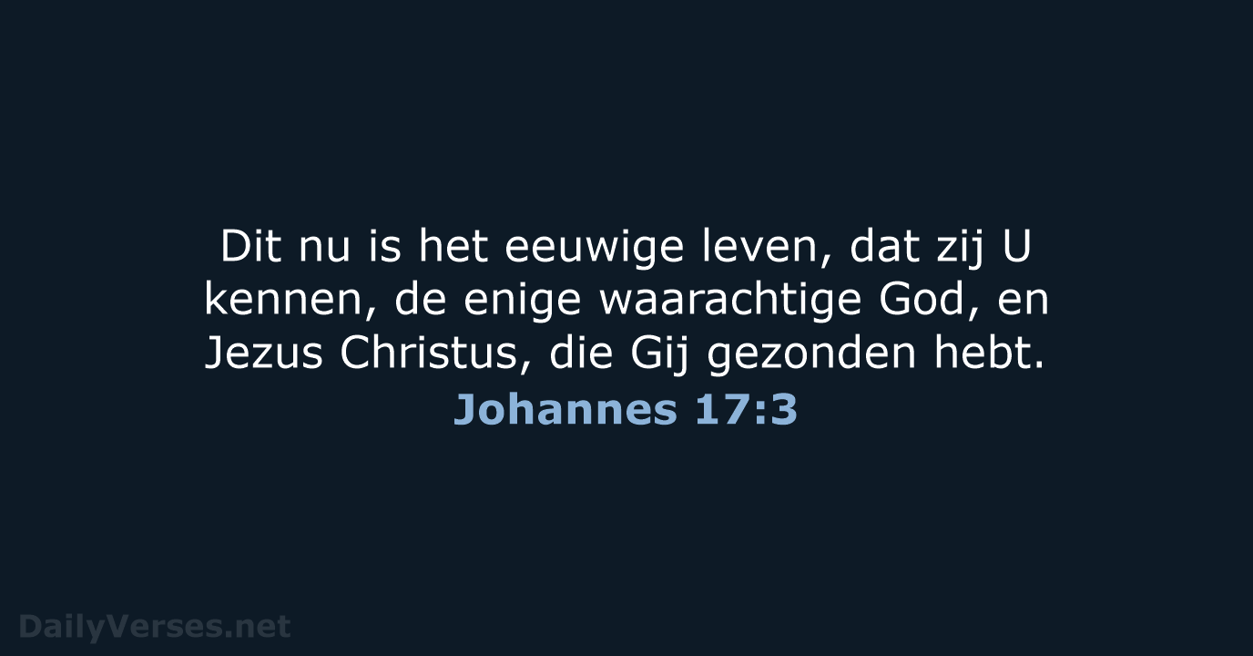 Johannes 17:3 - NBG