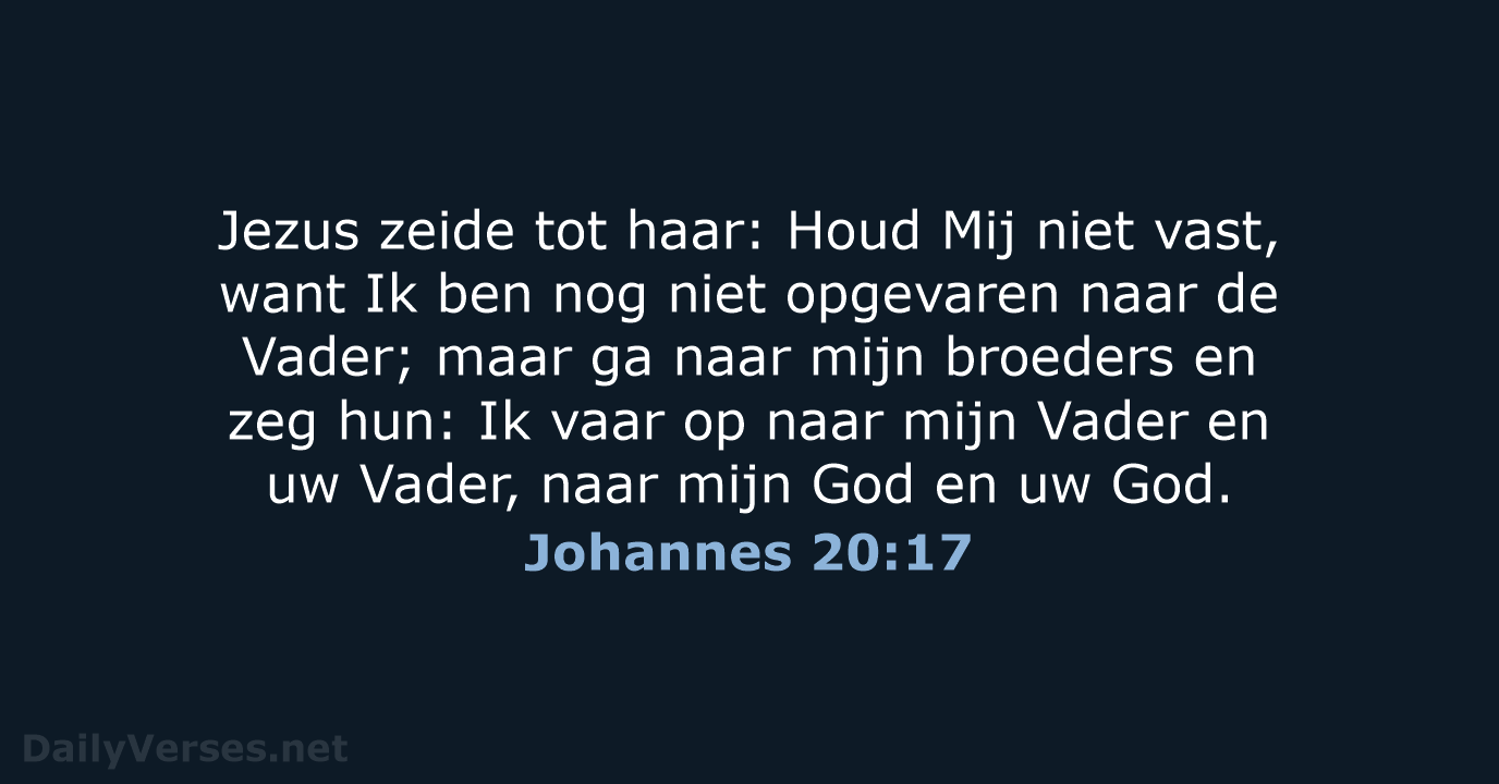 Johannes 20:17 - NBG