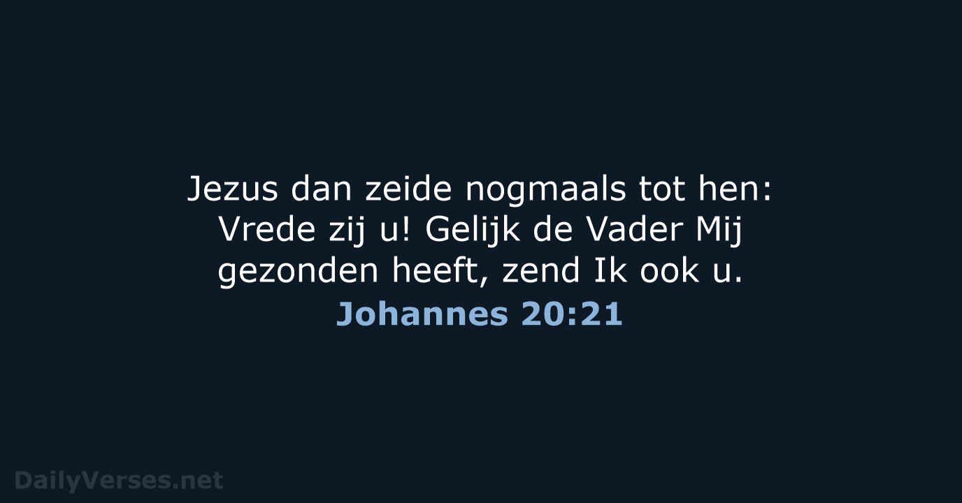 Johannes 20:21 - NBG