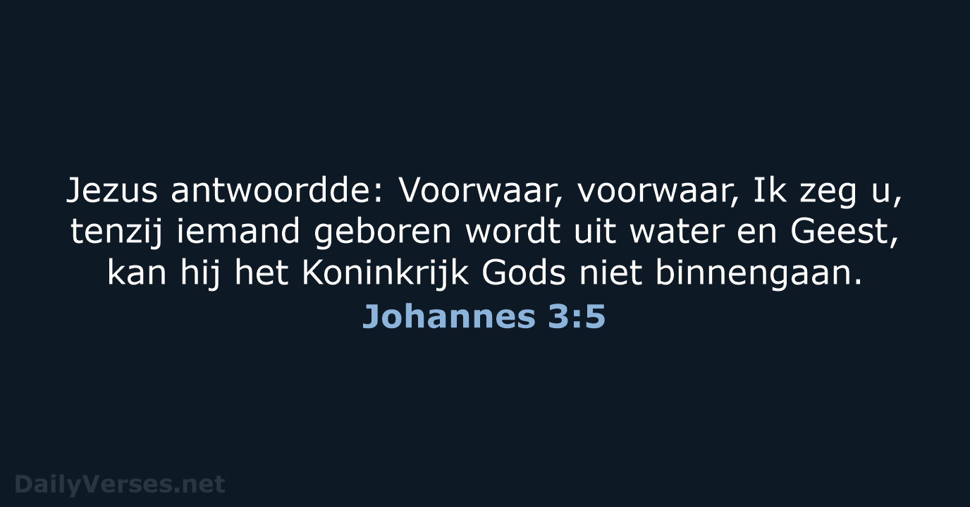 Johannes 3:5 - NBG