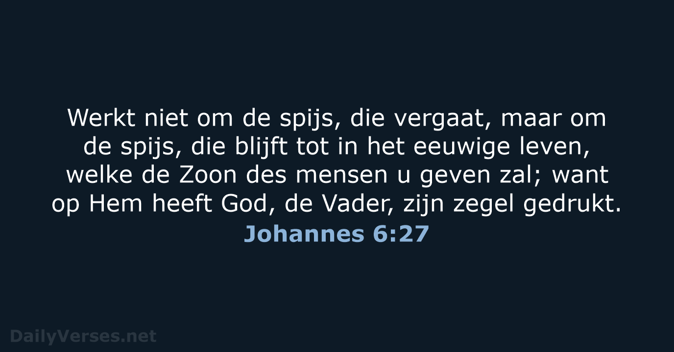 Johannes 6:27 - NBG