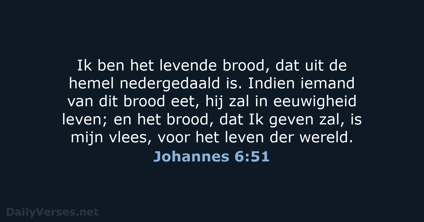 Johannes 6:51 - NBG
