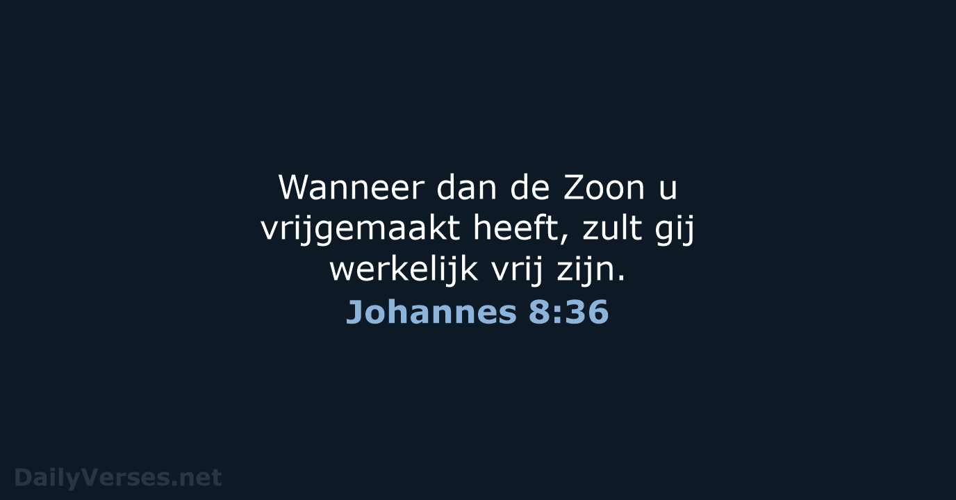 Johannes 8:36 - NBG