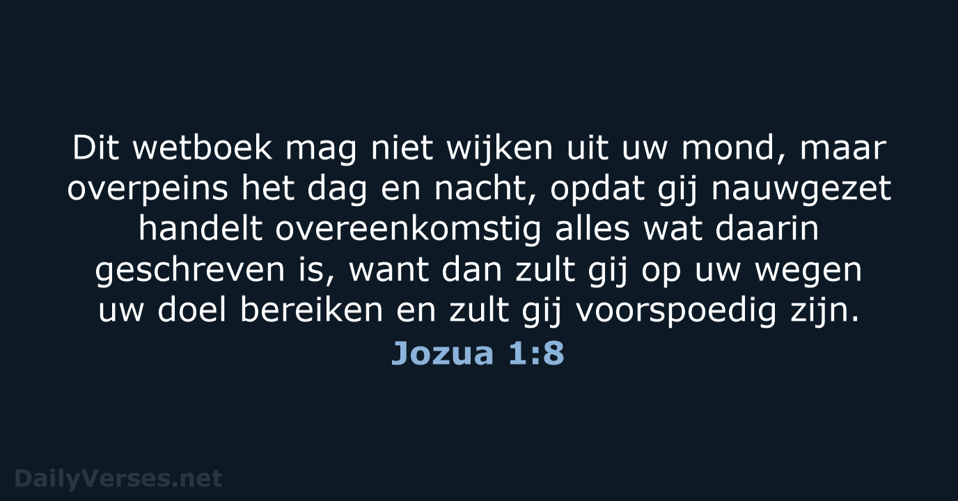 Jozua 1:8 - NBG