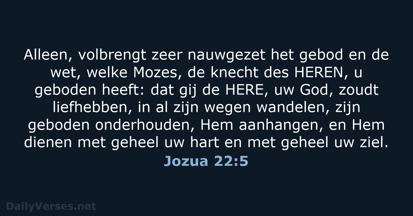 Jozua 22:5 - NBG