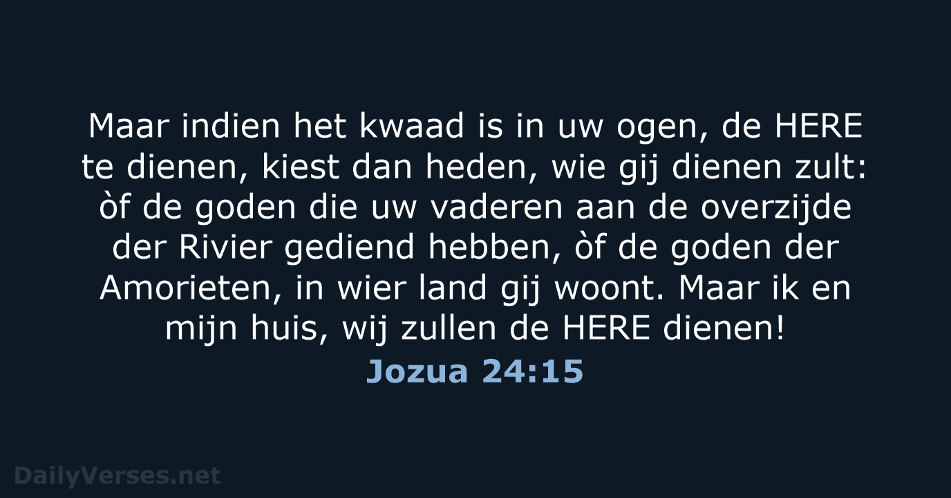 Jozua 24:15 - NBG