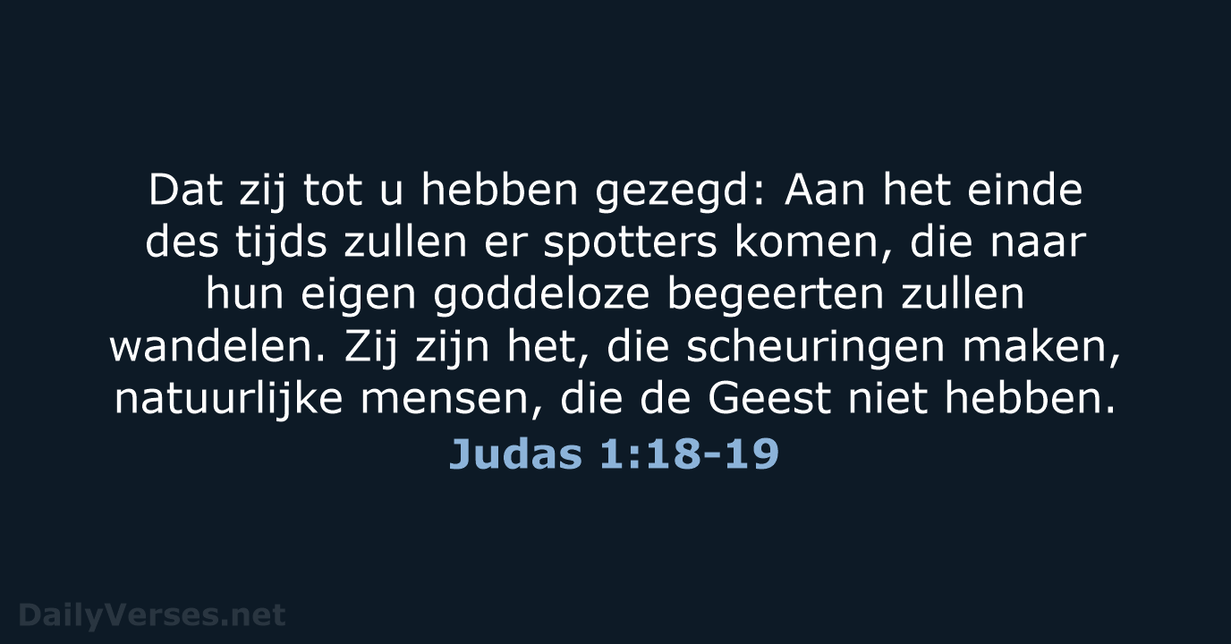 Judas 1:18-19 - NBG