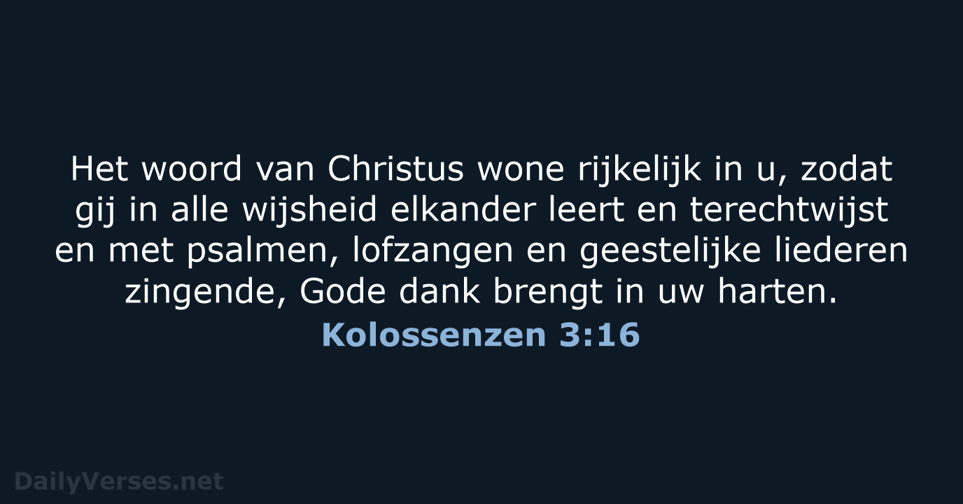 Kolossenzen 3:16 - NBG