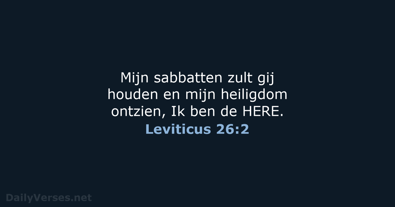 Leviticus 26:2 - NBG