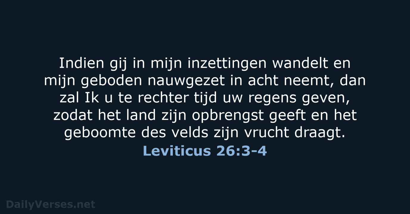 Leviticus 26:3-4 - NBG