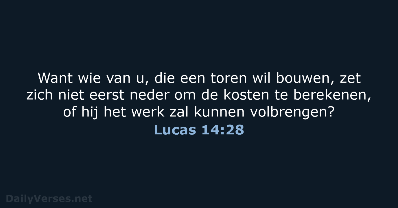 Lucas 14:28 - NBG