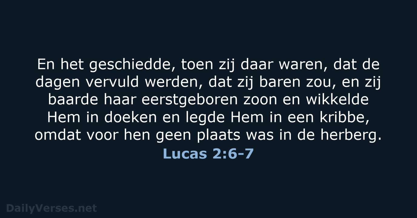 Lucas 2:6-7 - NBG