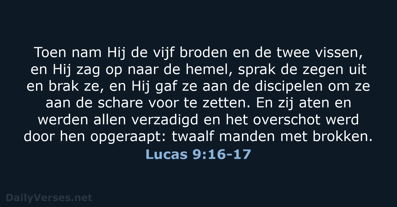 Lucas 9:16-17 - NBG