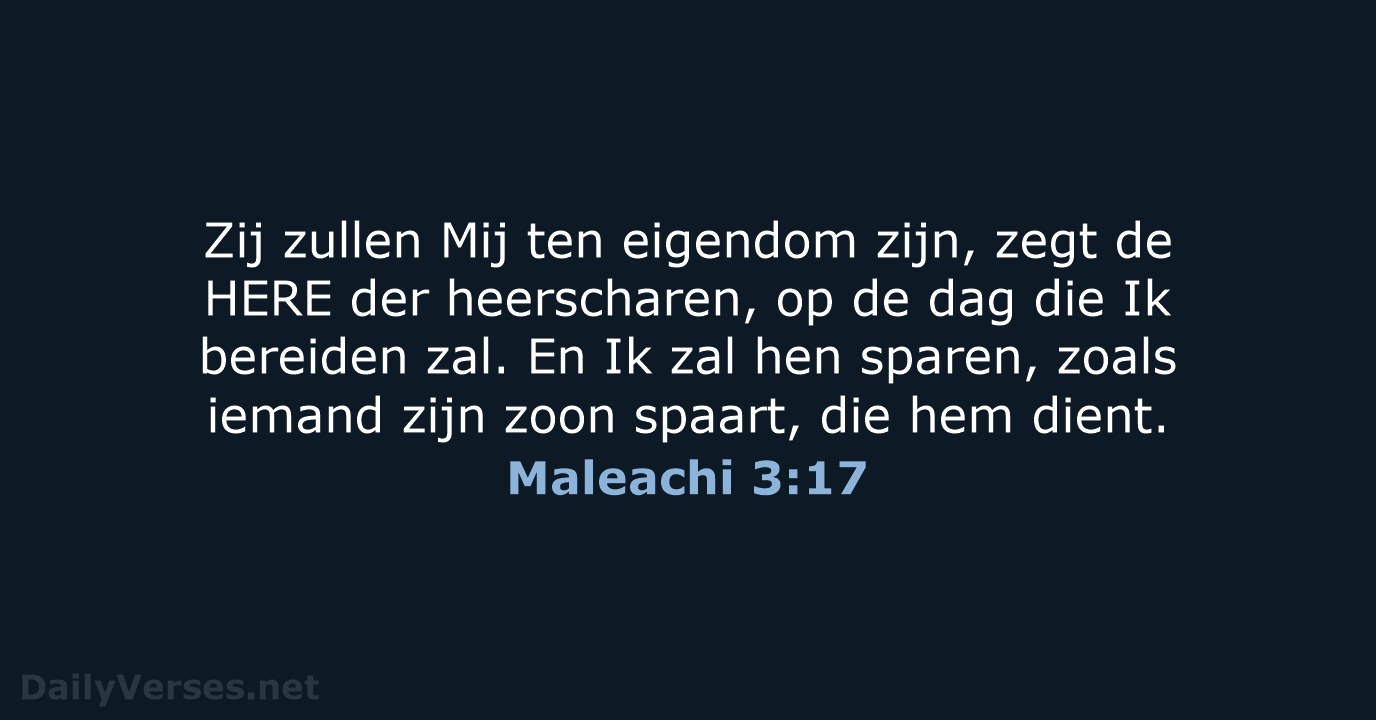 Maleachi 3:17 - NBG