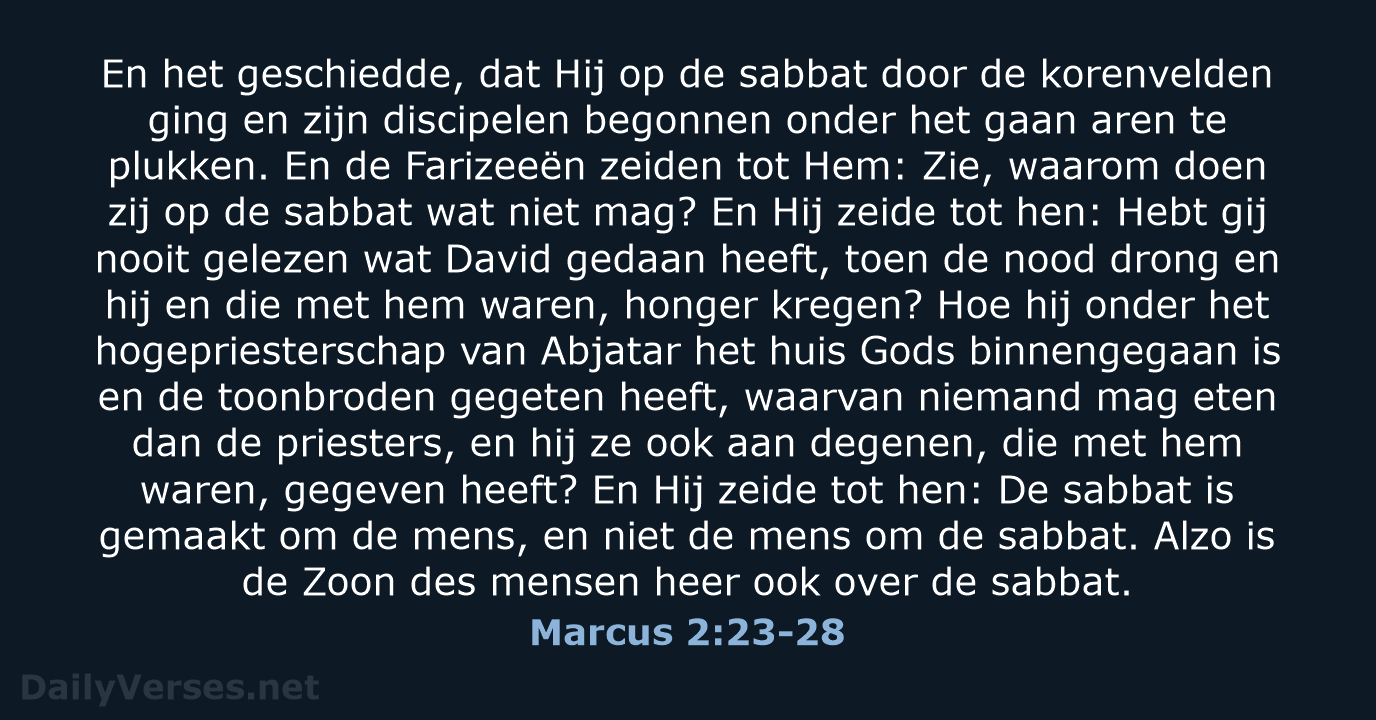 Marcus 2:23-28 - NBG