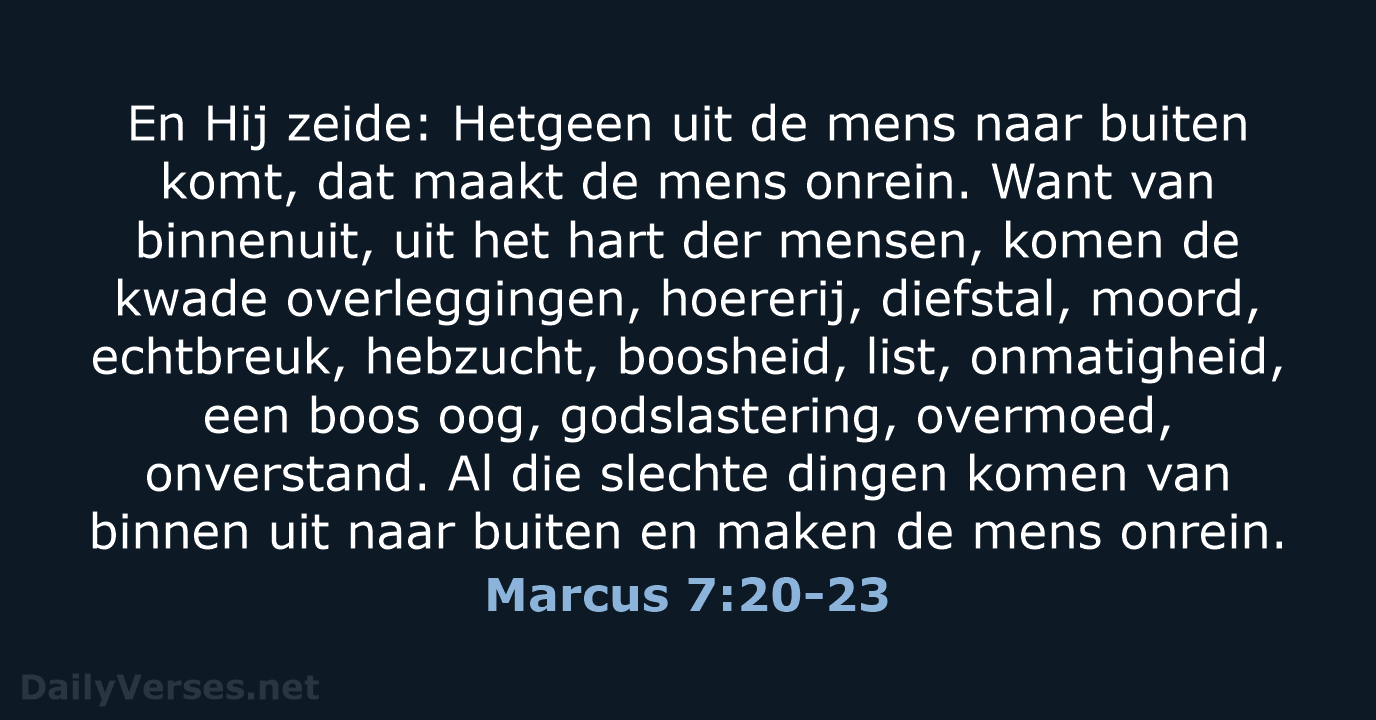 Marcus 7:20-23 - NBG